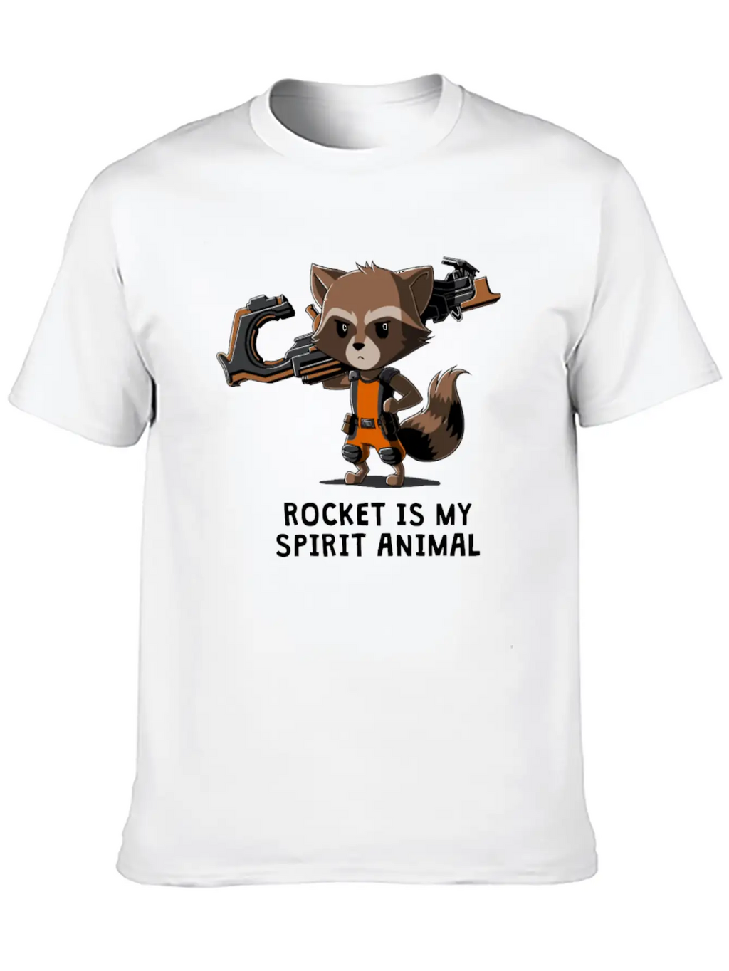 ROCKET IS MY SPIRIT ANIMAL Basic Graphic T-Shirt – Daily Comfort In Soft Cotton