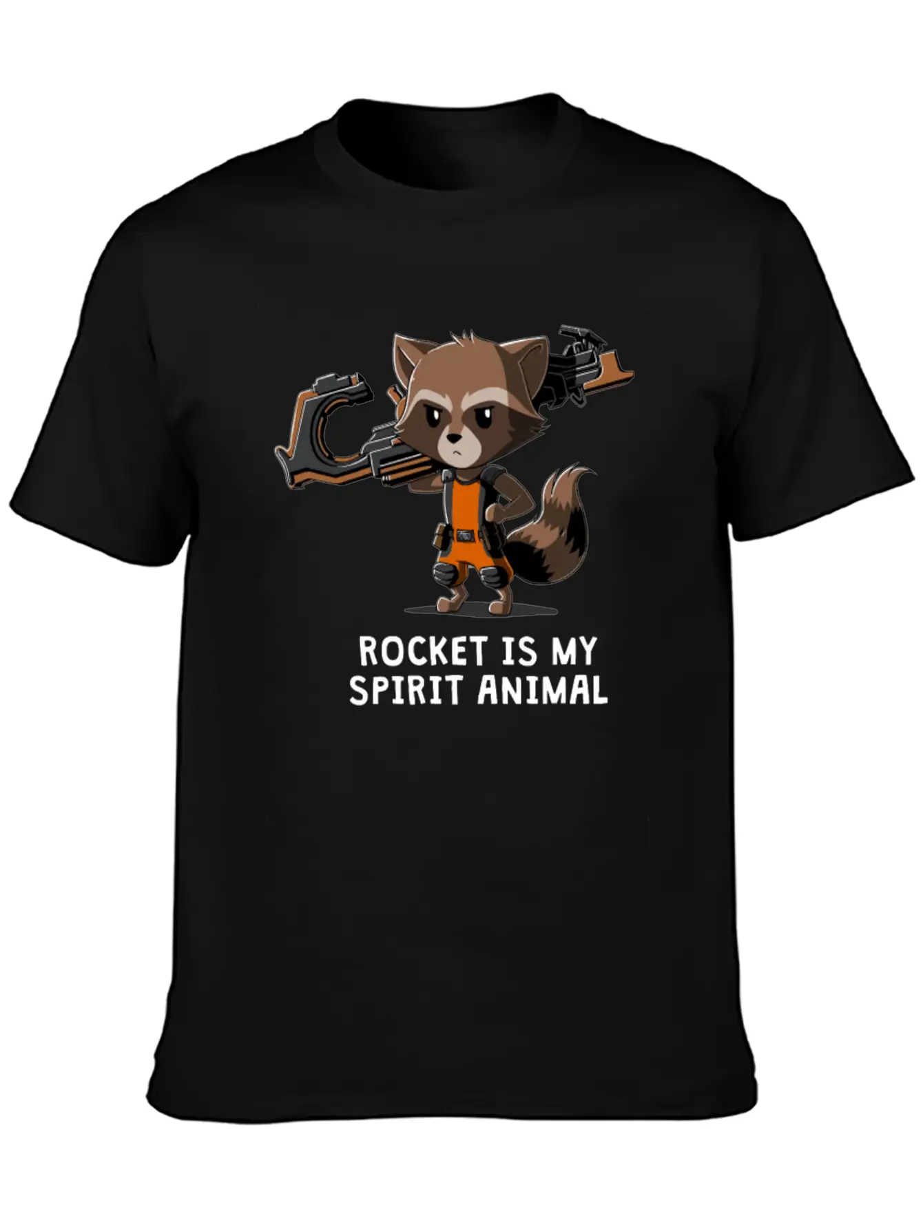 ROCKET IS MY SPIRIT ANIMAL Basic Graphic T-Shirt – Daily Comfort In Soft Cotton