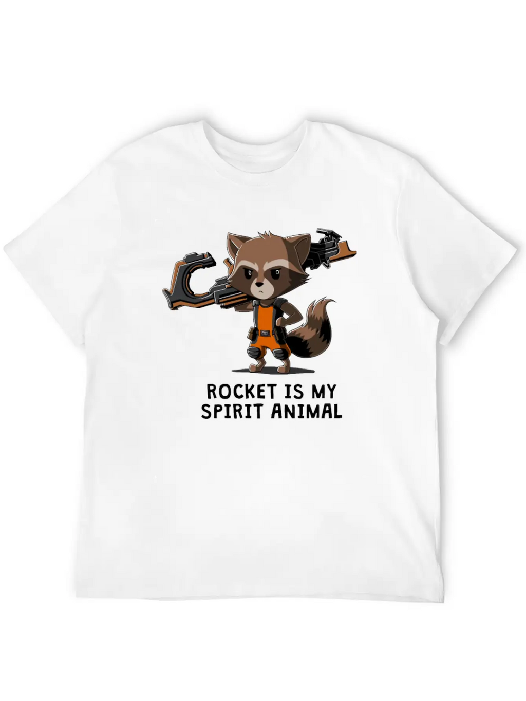 ROCKET IS MY SPIRIT ANIMAL Basic Graphic T-Shirt – Daily Comfort In Soft Cotton