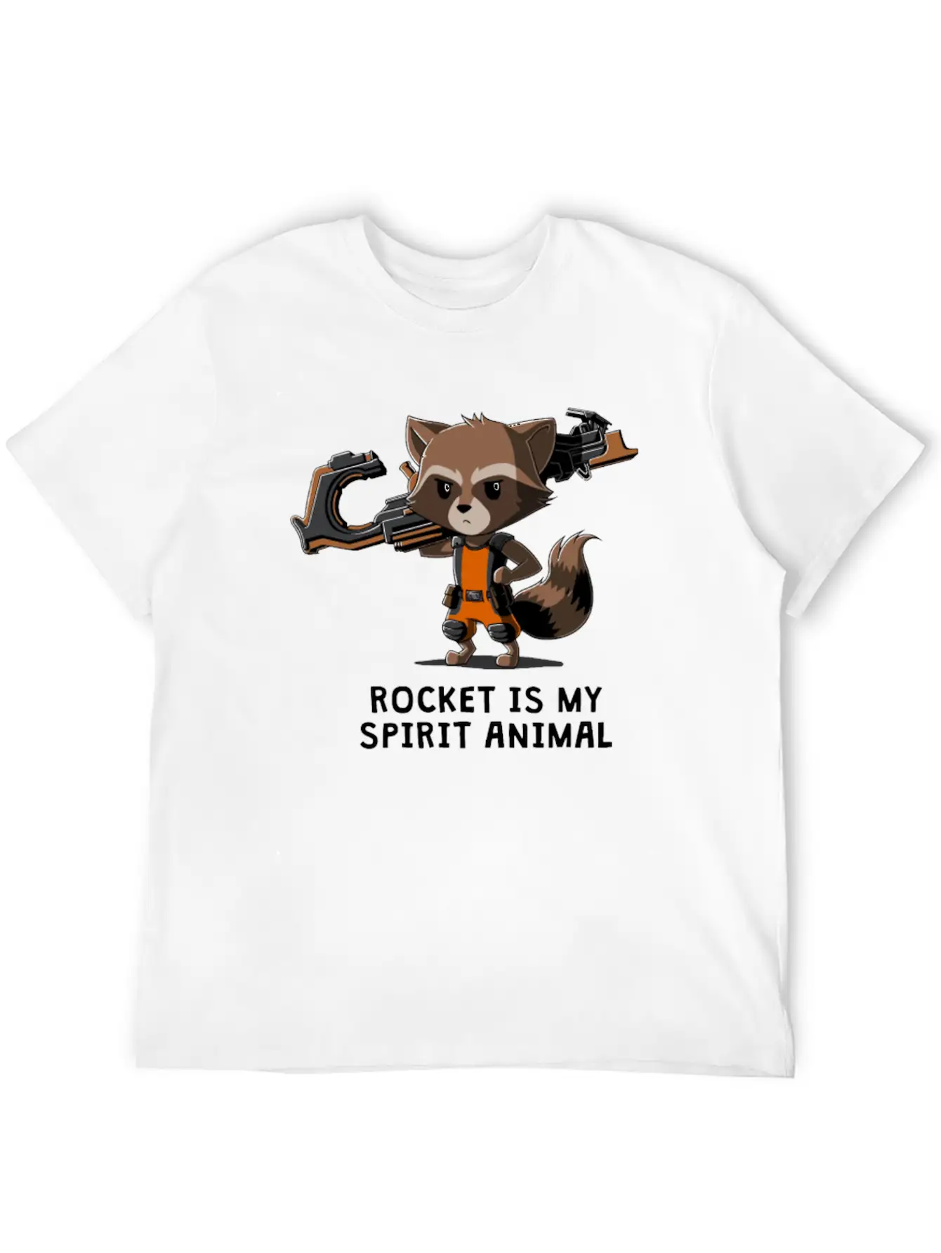 ROCKET IS MY SPIRIT ANIMAL Basic Graphic T-Shirt – Daily Comfort In Soft Cotton