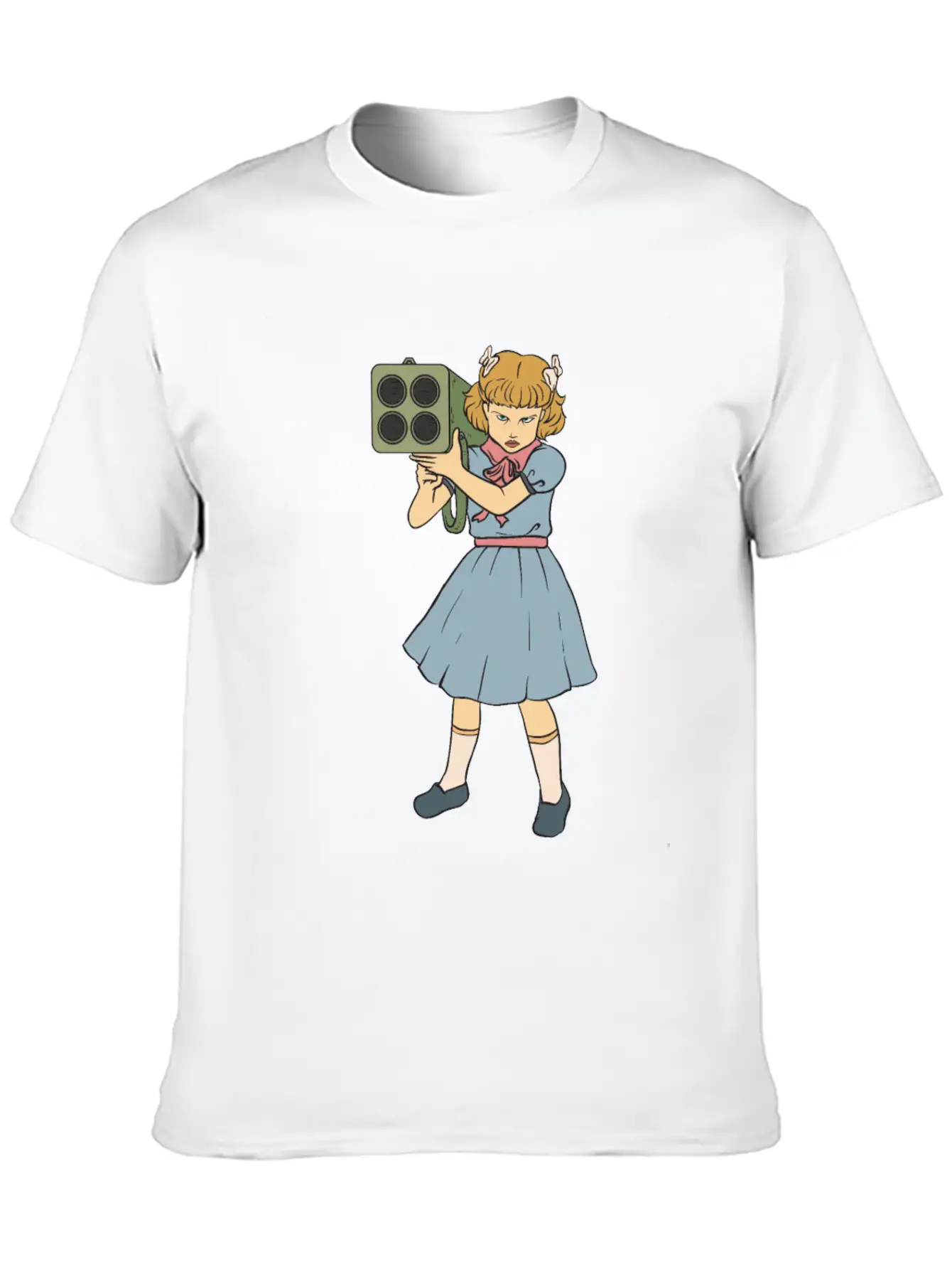 Rocket Launcher Girl - Clementine - Punk Goth Horr Breathable Soft Cotton T-Shirt – Timeless Casual Look