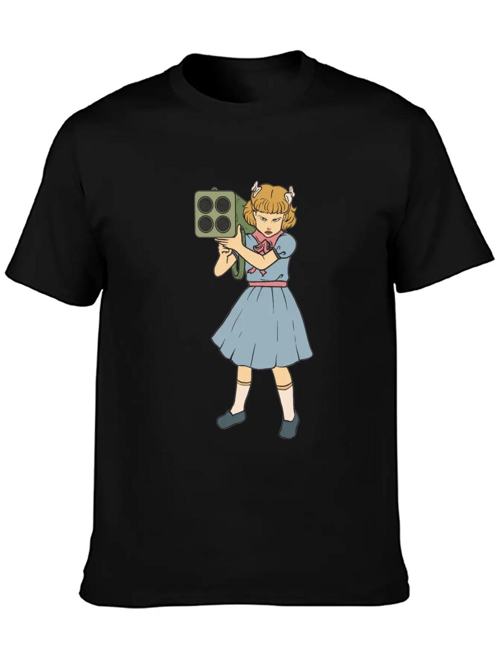 Rocket Launcher Girl - Clementine - Punk Goth Horr Breathable Soft Cotton T-Shirt – Timeless Casual Look