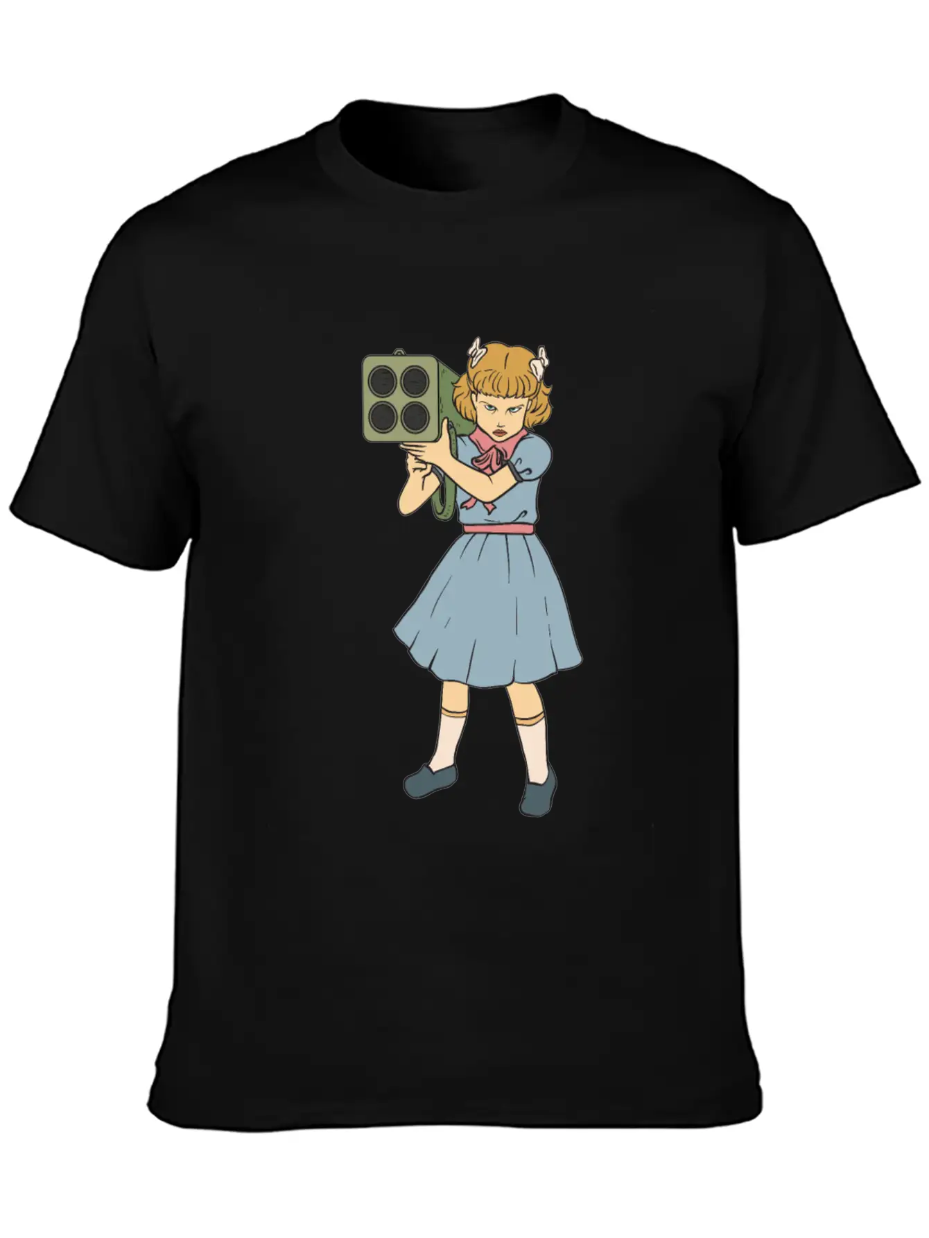 Rocket Launcher Girl - Clementine - Punk Goth Horr Breathable Soft Cotton T-Shirt – Timeless Casual Look