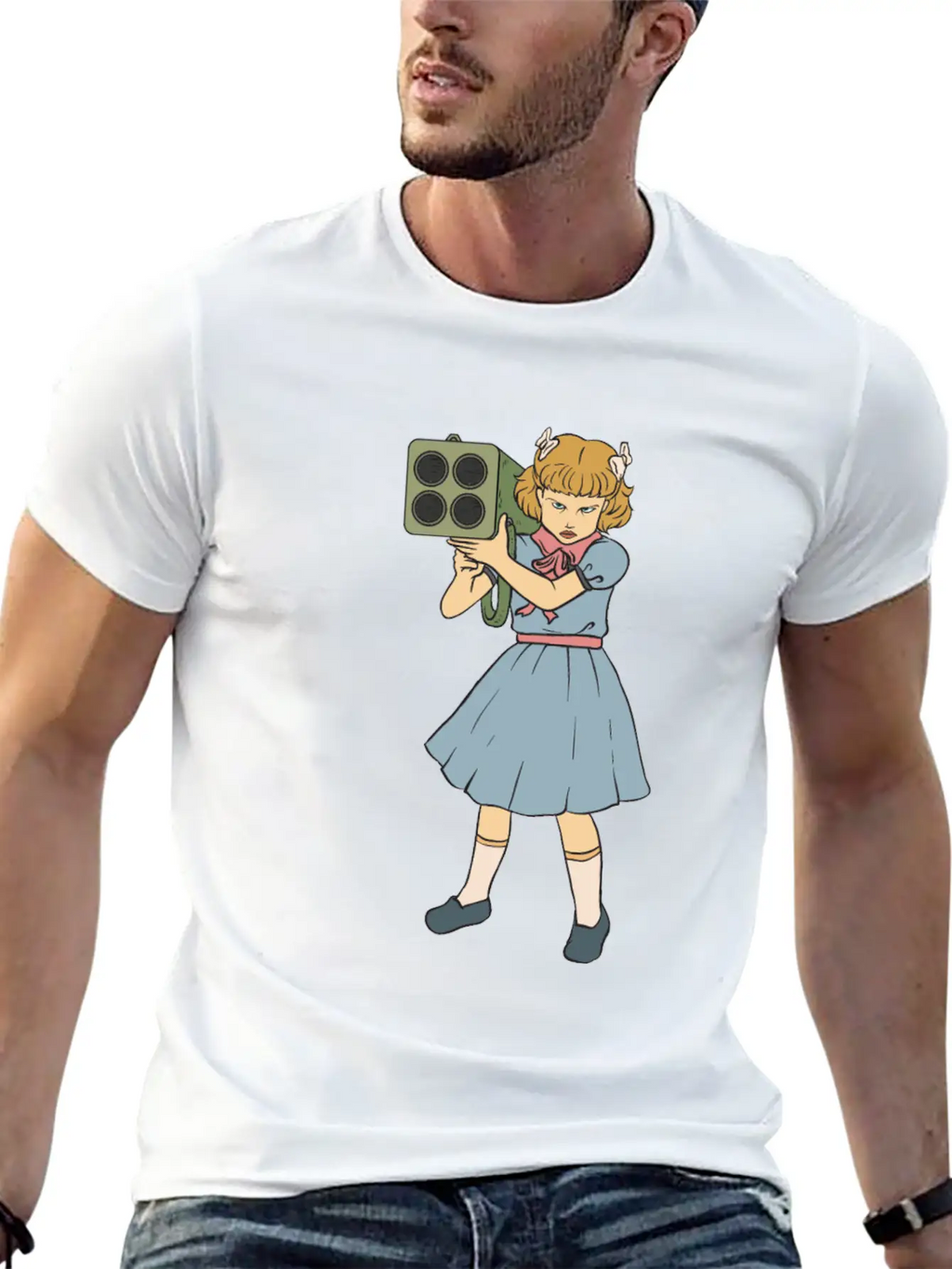 Rocket Launcher Girl - Clementine - Punk Goth Horr Breathable Soft Cotton T-Shirt – Timeless Casual Look