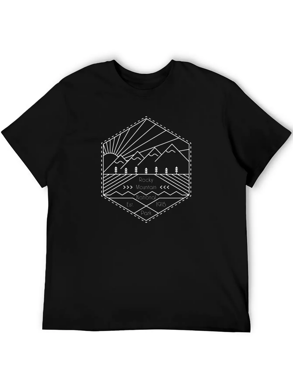 Rocky Mountain Minimalist High Fashion National Breathable Soft Cotton T-Shirt – Timeless Casual Look