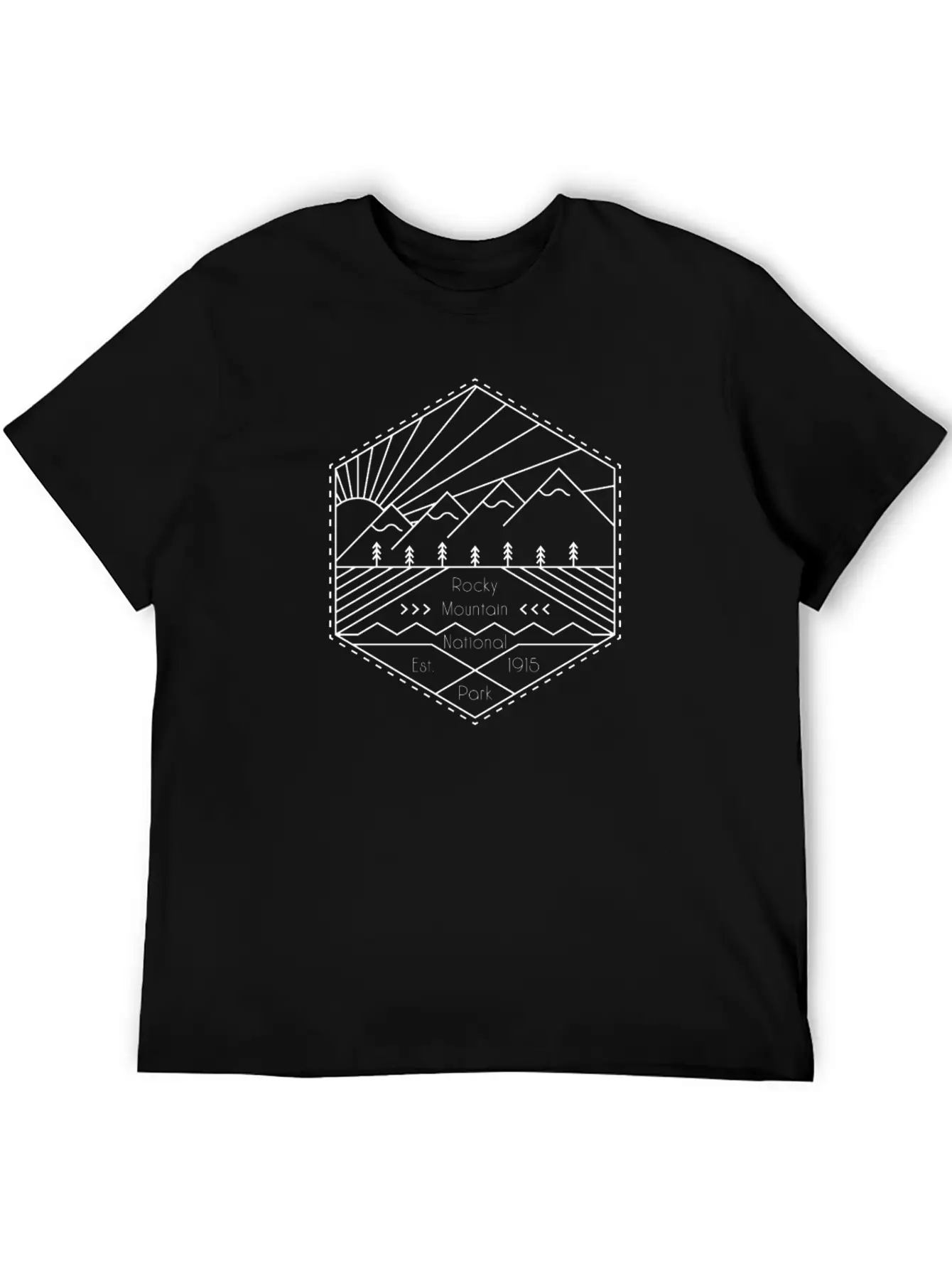 Rocky Mountain Minimalist High Fashion National Breathable Soft Cotton T-Shirt – Timeless Casual Look