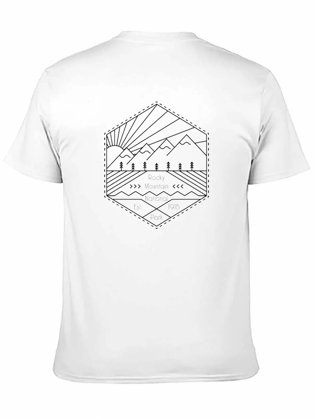 Rocky Mountain Minimalist High Fashion National Breathable Soft Cotton T-Shirt – Timeless Casual Look