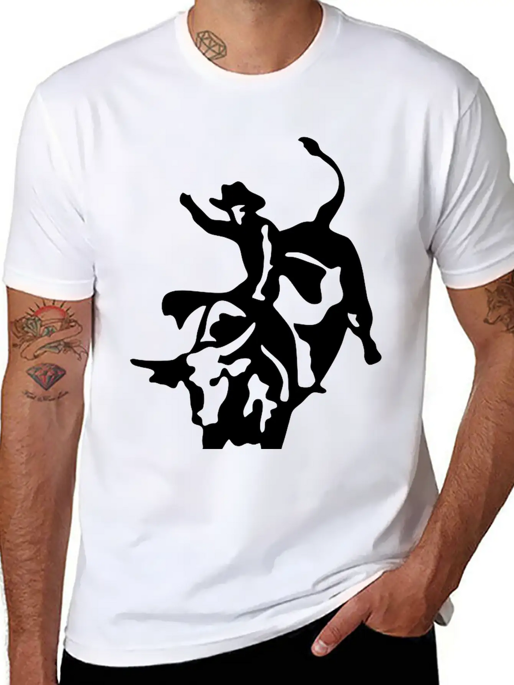 Rodeo Bull RIder Stylish Everyday T-Shirt – Unisex Basic Cotton Tee