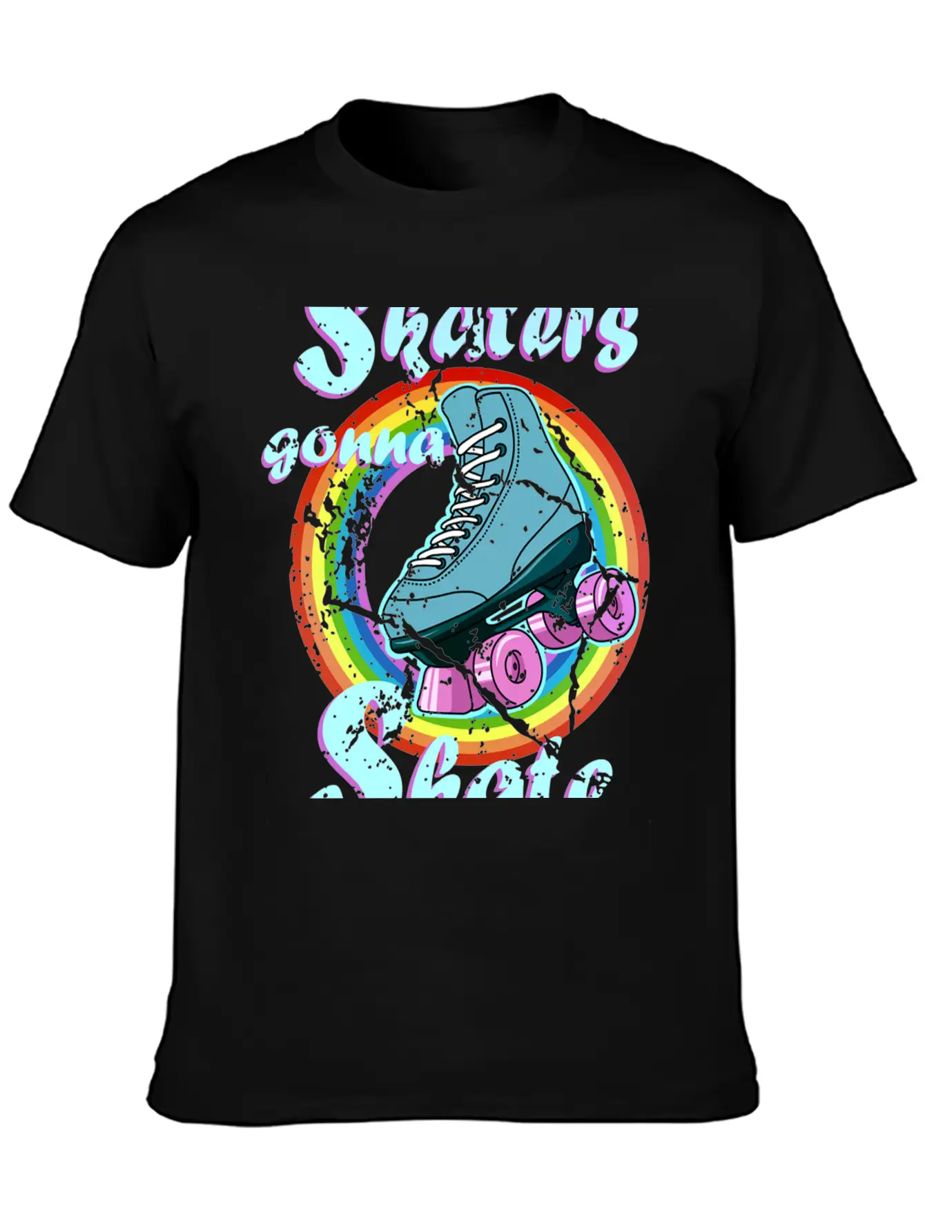Roller Disco Skaters Gonna Skate Retro 70s 80s Ska Stylish Everyday T-Shirt – Unisex Basic Cotton Tee