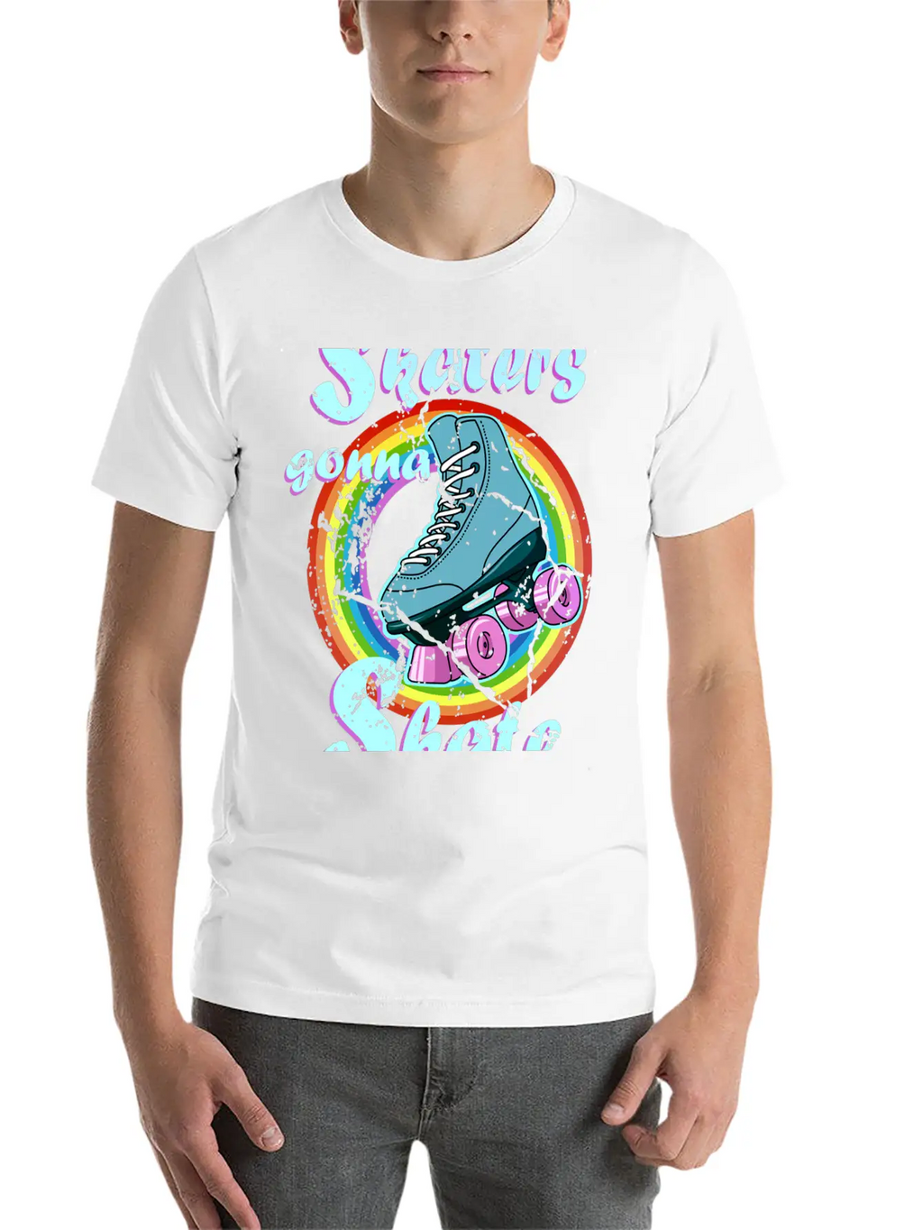 Roller Disco Skaters Gonna Skate Retro 70s 80s Ska Stylish Everyday T-Shirt – Unisex Basic Cotton Tee