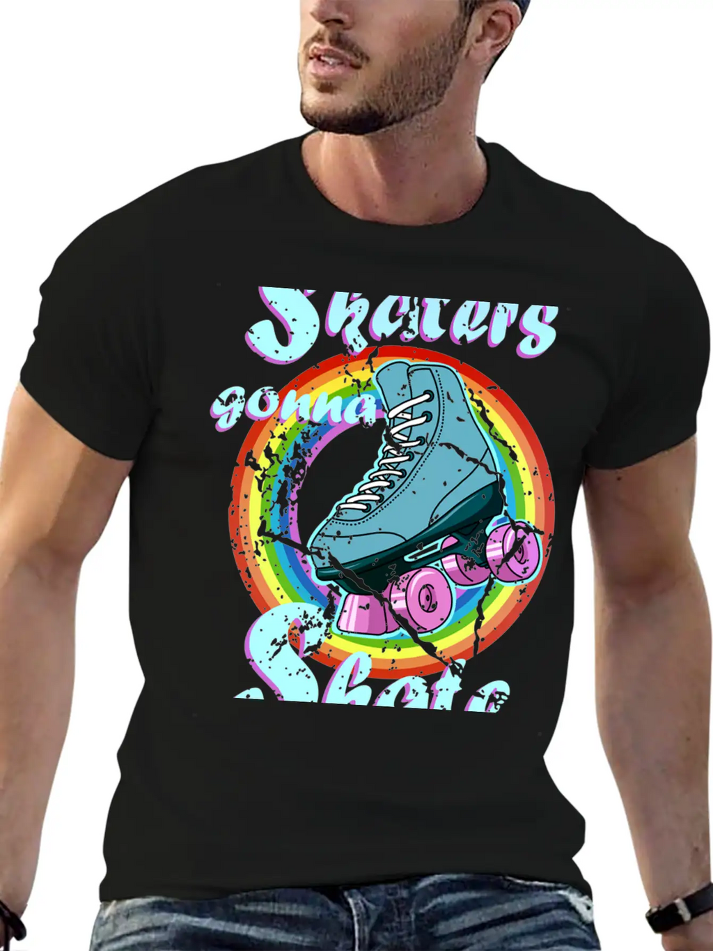 Roller Disco Skaters Gonna Skate Retro 70s 80s Ska Stylish Everyday T-Shirt – Unisex Basic Cotton Tee