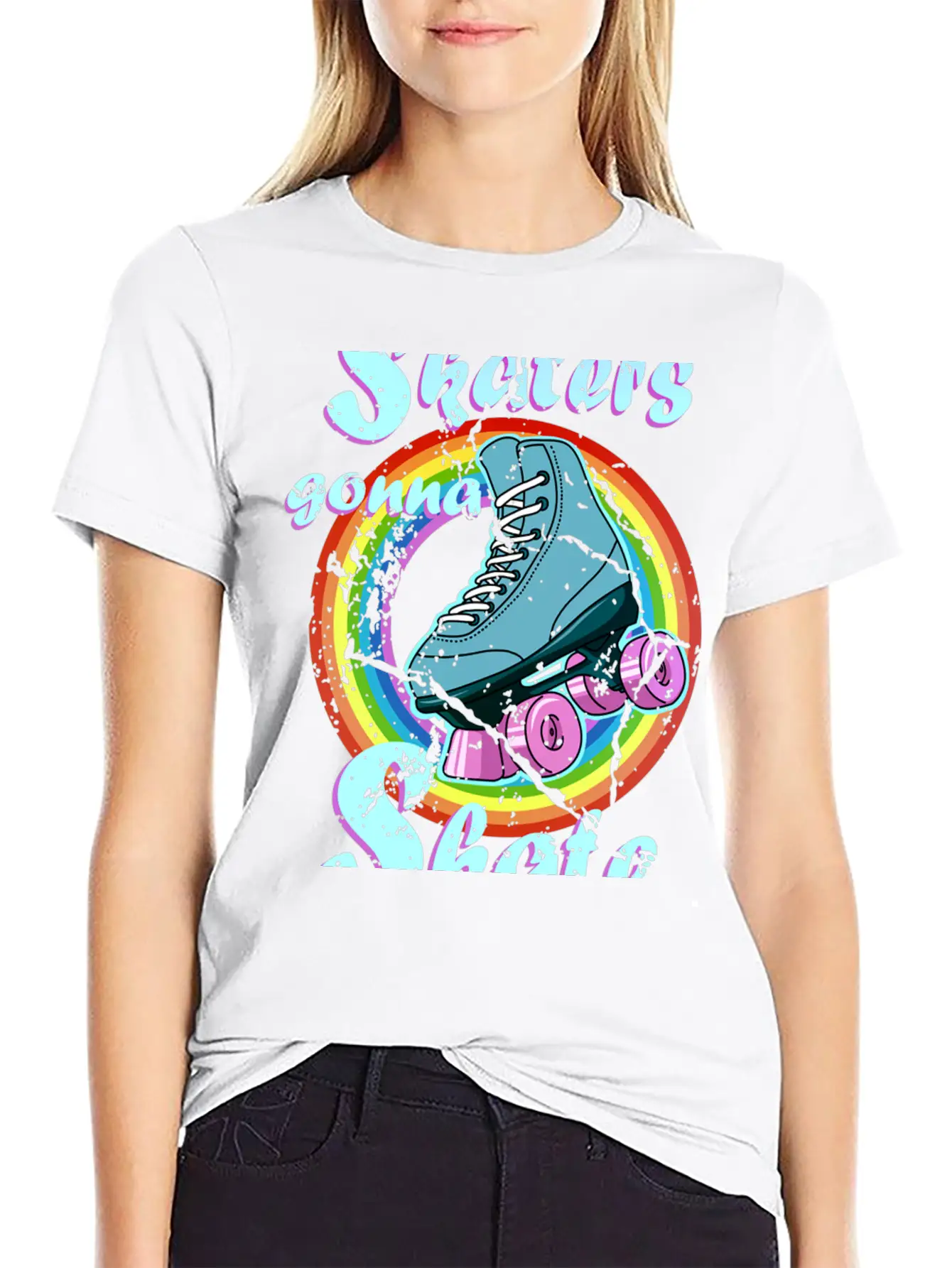 Roller Disco Skaters Gonna Skate Retro 70s 80s Ska Stylish Everyday T-Shirt – Unisex Basic Cotton Tee