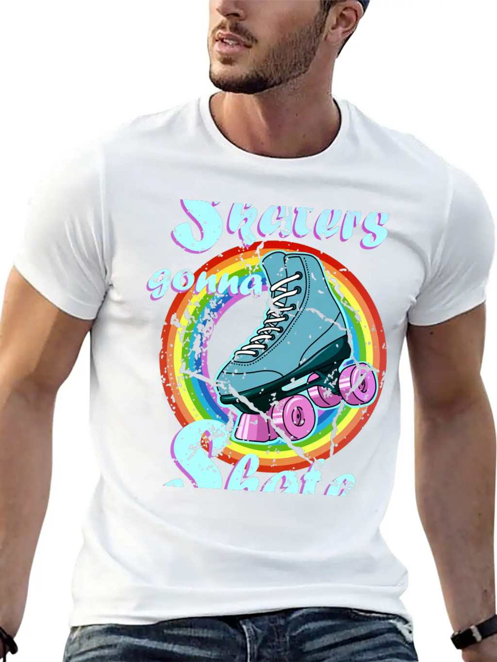Roller Disco Skaters Gonna Skate Retro 70s 80s Ska Stylish Everyday T-Shirt – Unisex Basic Cotton Tee