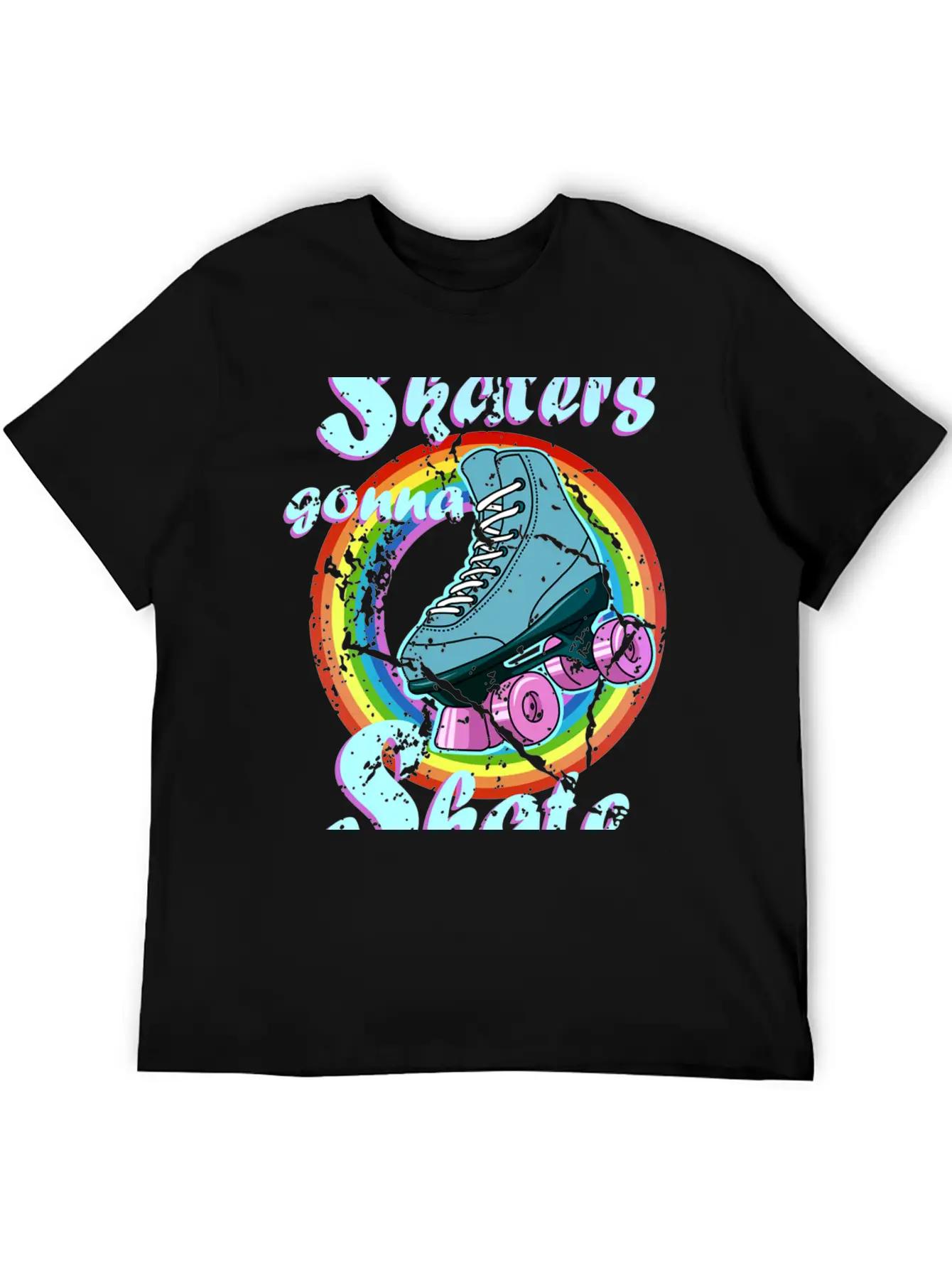 Roller Disco Skaters Gonna Skate Retro 70s 80s Ska Stylish Everyday T-Shirt – Unisex Basic Cotton Tee