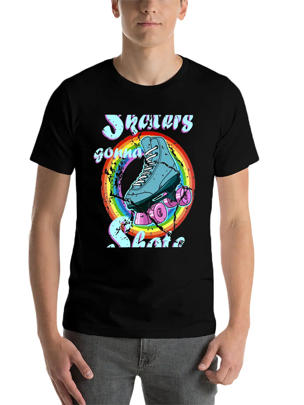 Roller Disco Skaters Gonna Skate Retro 70s 80s Ska Stylish Everyday T-Shirt – Unisex Basic Cotton Tee