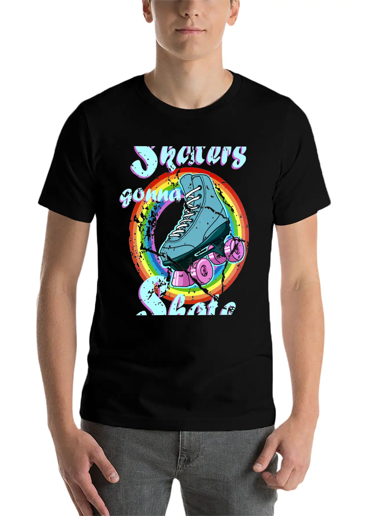 Roller Disco Skaters Gonna Skate Retro 70s 80s Ska Stylish Everyday T-Shirt – Unisex Basic Cotton Tee