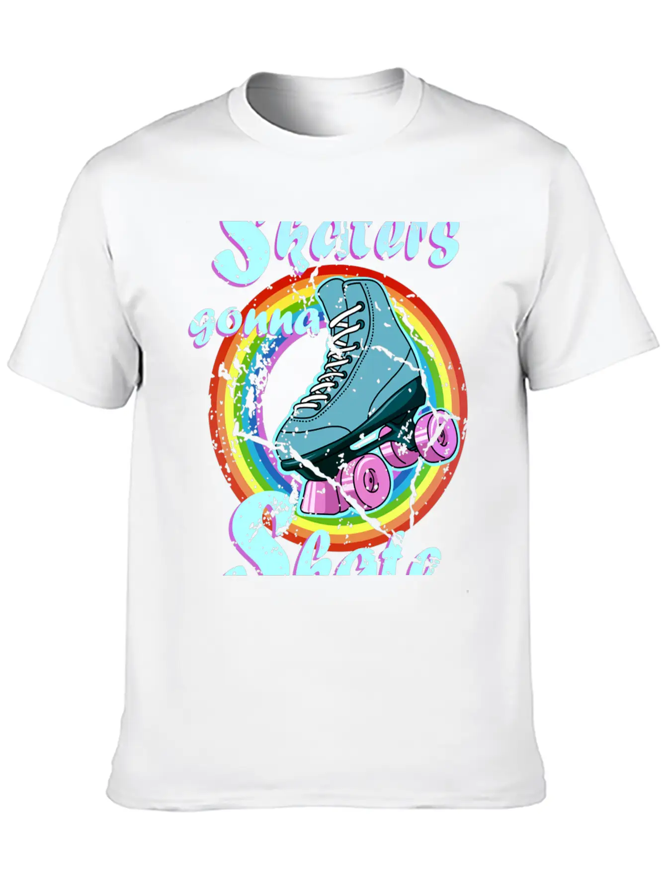 Roller Disco Skaters Gonna Skate Retro 70s 80s Ska Stylish Everyday T-Shirt – Unisex Basic Cotton Tee
