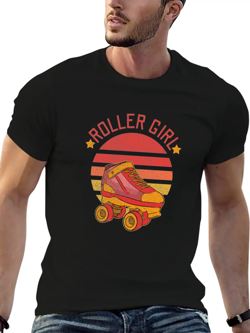 Roller Skater Disco Breathable Soft Cotton T-Shirt – Timeless Casual Look