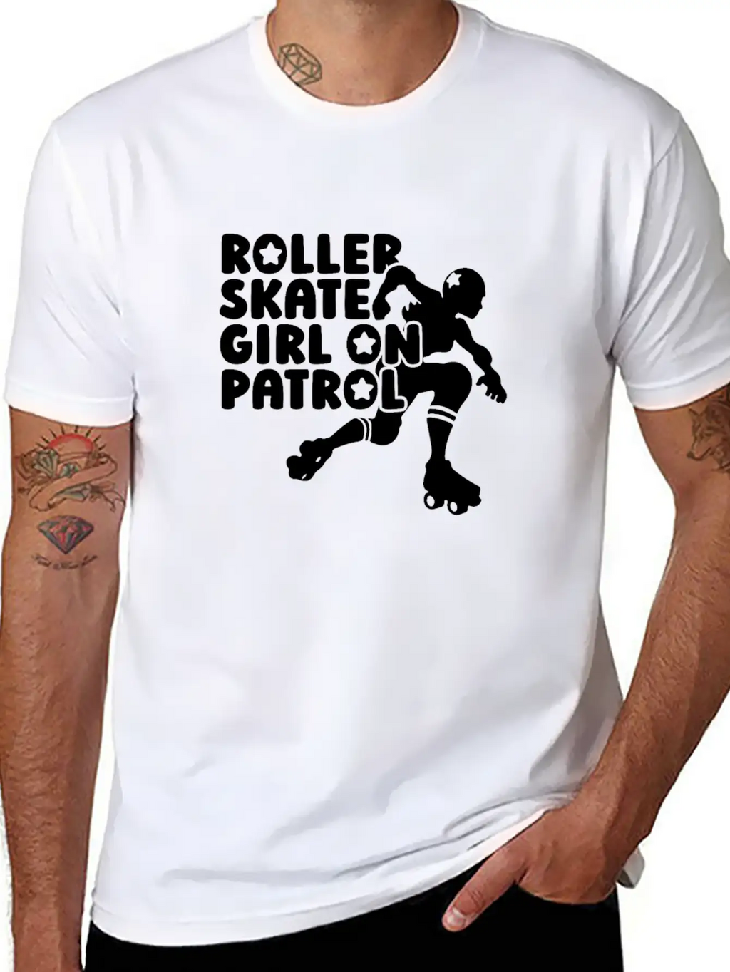 Roller Skating Skater Girl Breathable Soft Cotton T-Shirt – Timeless Casual Look