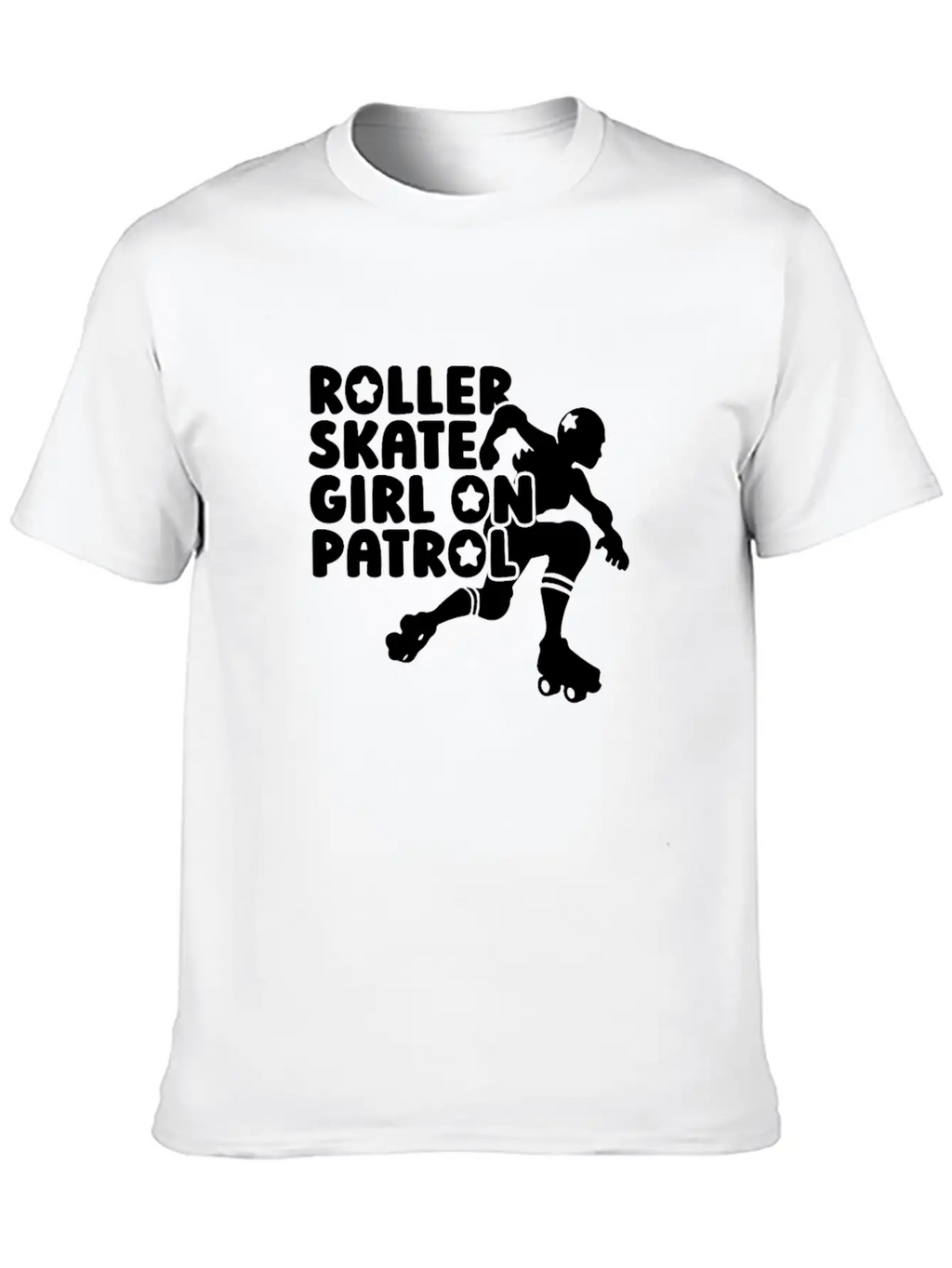 Roller Skating Skater Girl Breathable Soft Cotton T-Shirt – Timeless Casual Look