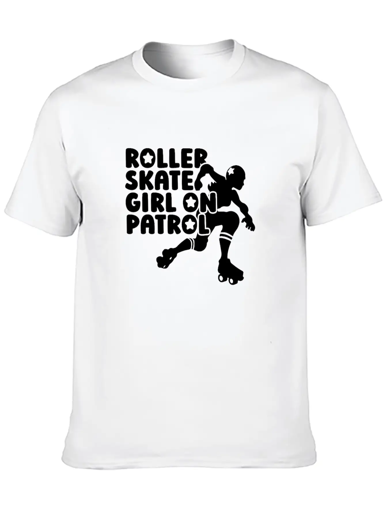 Roller Skating Skater Girl Breathable Soft Cotton T-Shirt – Timeless Casual Look