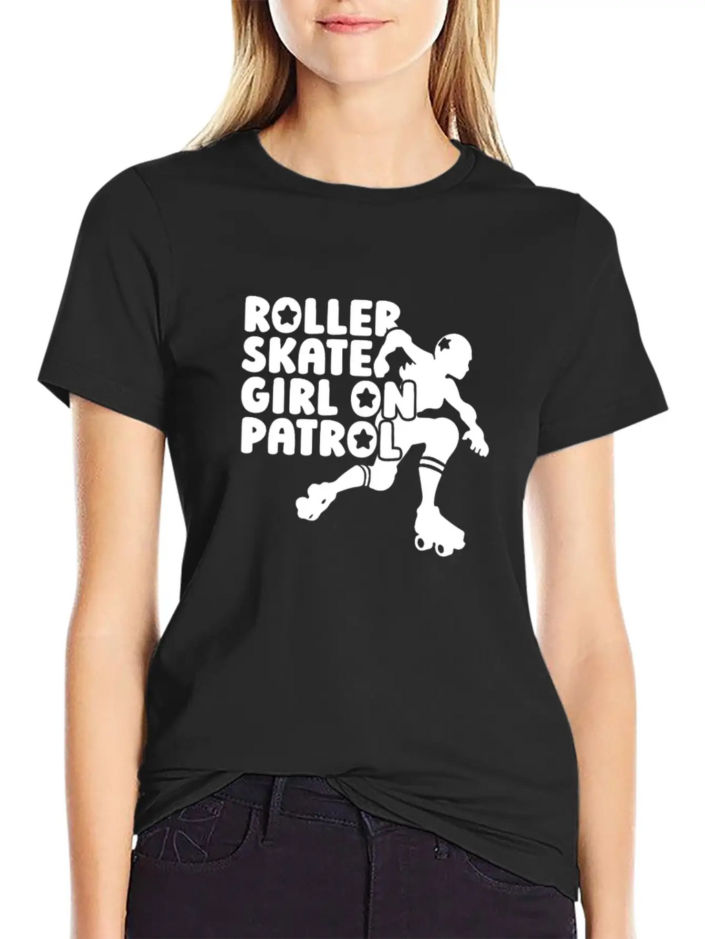 Roller Skating Skater Girl Breathable Soft Cotton T-Shirt – Timeless Casual Look