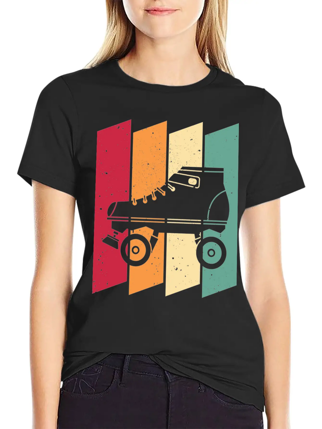 Roller Skating Skater Girl Unisex Casual T-Shirt – Clean Design For Daily Comfort