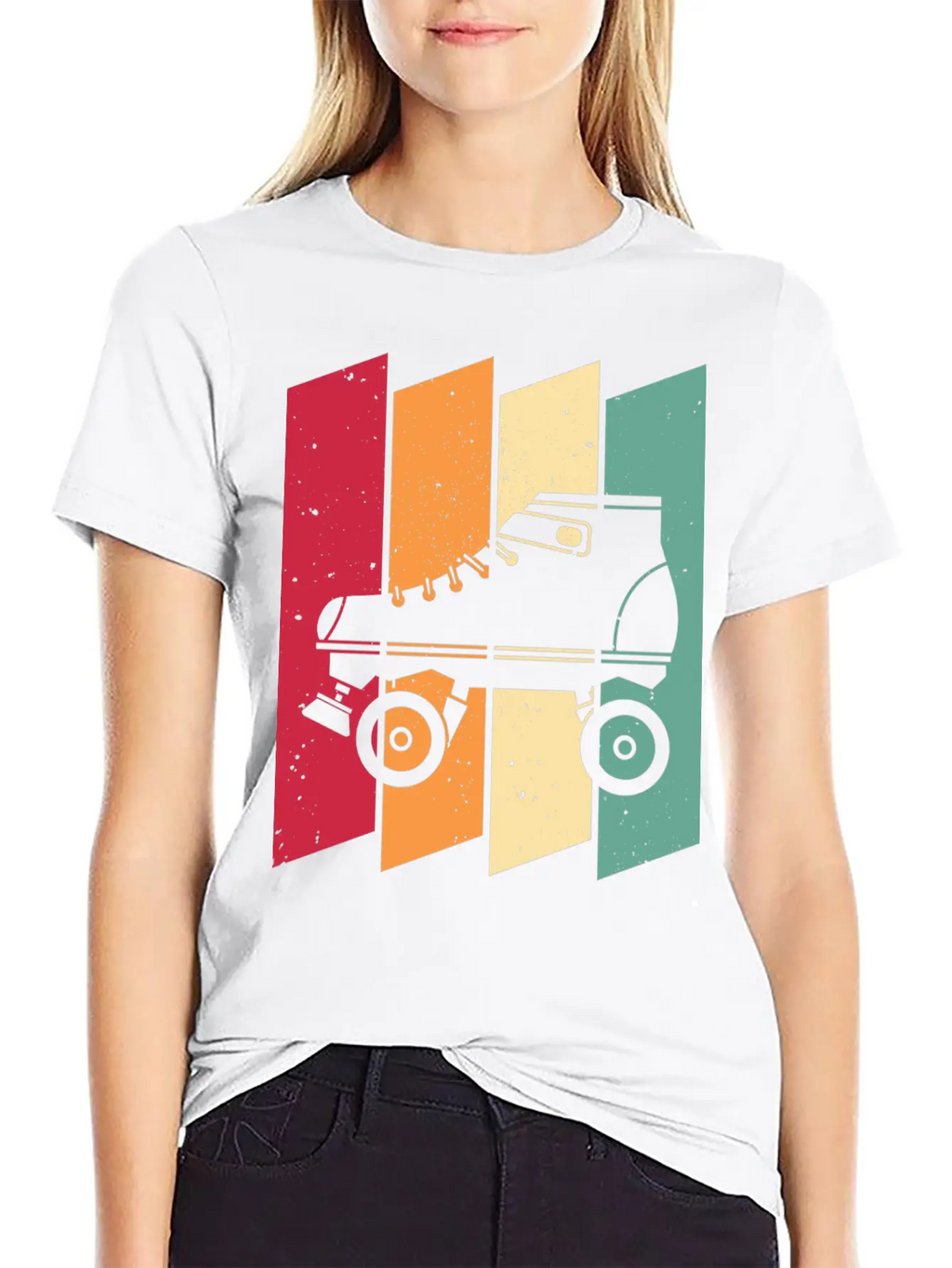Roller Skating Skater Girl Unisex Casual T-Shirt – Clean Design For Daily Comfort