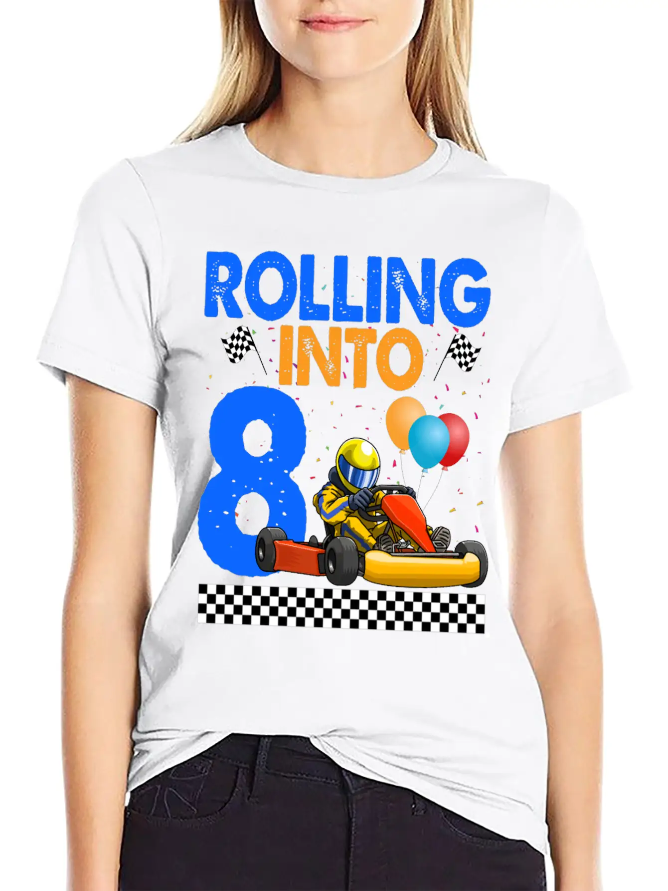 Rolling Into 8 Kart Racer Essential Cotton Tee For Daily Outfits – Unisex Style