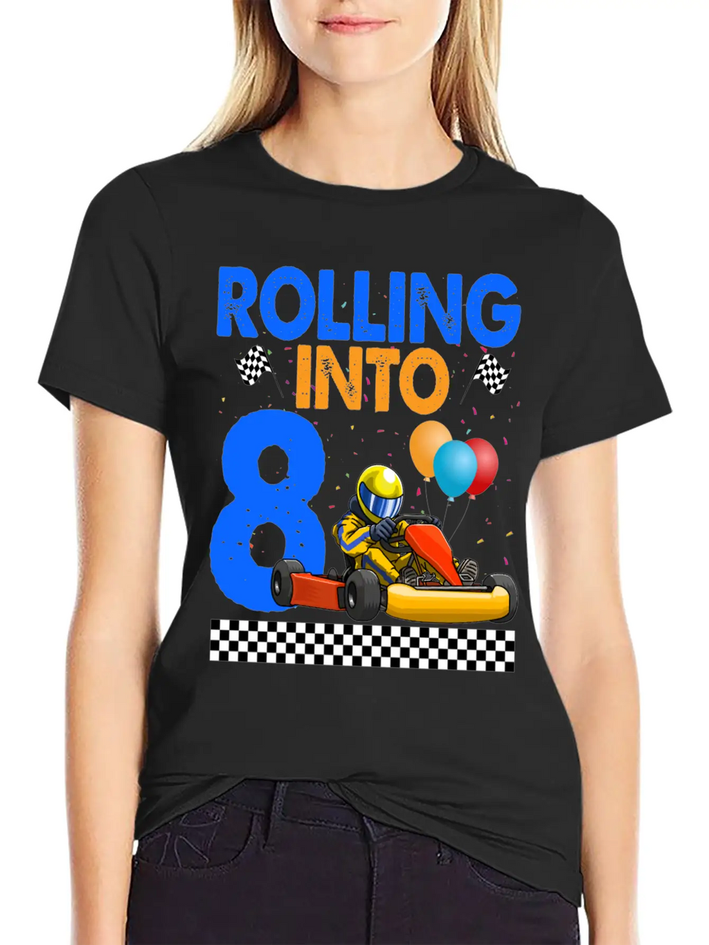 Rolling Into 8 Kart Racer Essential Cotton Tee For Daily Outfits – Unisex Style