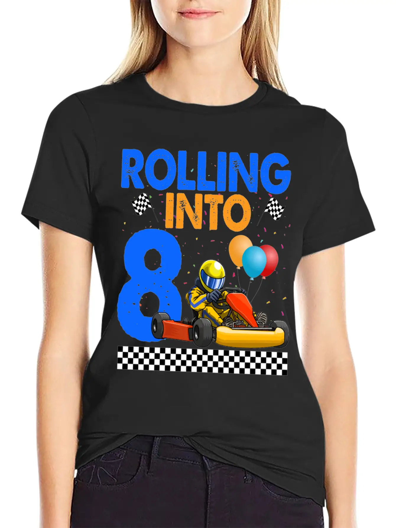 Rolling Into 8 Kart Racer Essential Cotton Tee For Daily Outfits – Unisex Style