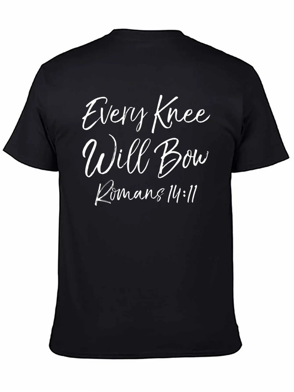 Romans 1411 Cute Bible Verse Quote Gift Every Knee Basic Graphic T-Shirt – Daily Comfort In Soft Cotton
