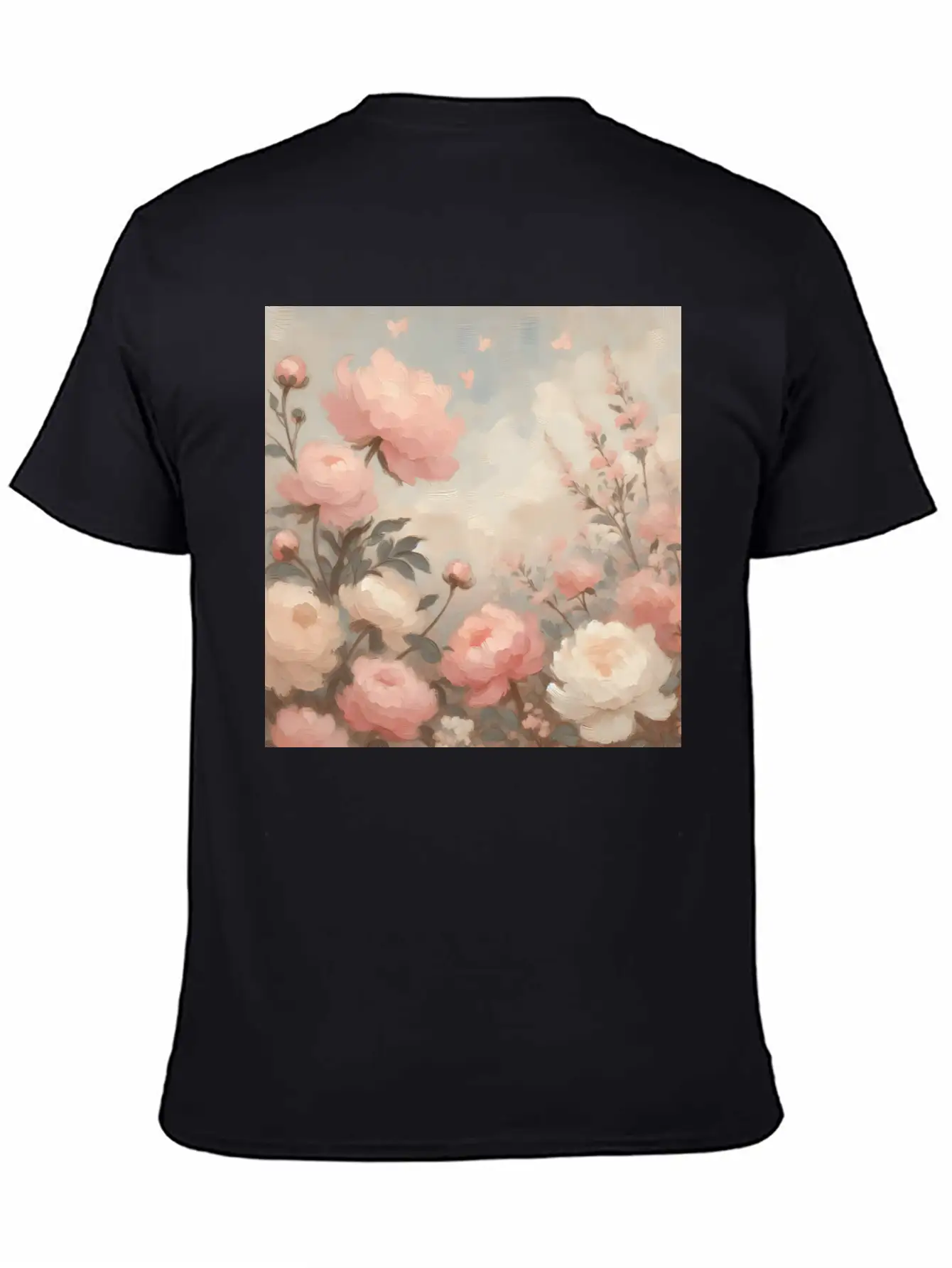 Romantic Pastel Valentine Bouquet Basic Graphic T-Shirt – Daily Comfort In Soft Cotton