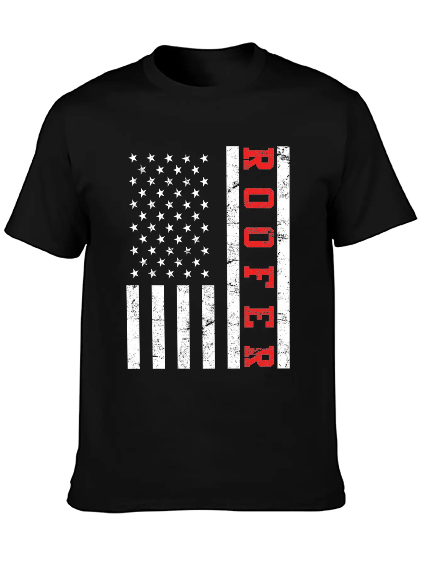 Roofer Saying USA Flag Flag Relaxed Everyday Tee – Lightweight And Durable Cotton
