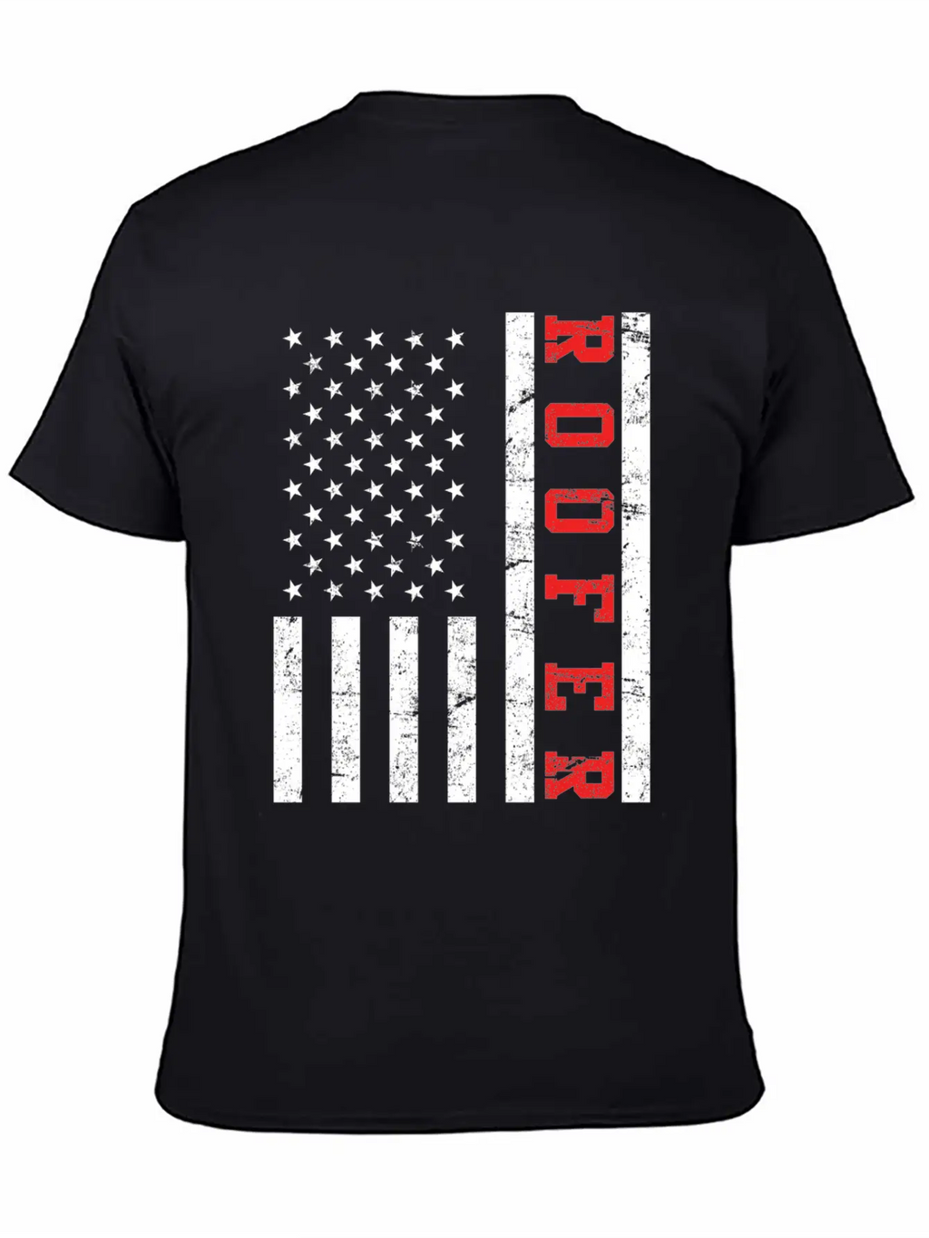 Roofer Saying USA Flag Flag Relaxed Everyday Tee – Lightweight And Durable Cotton