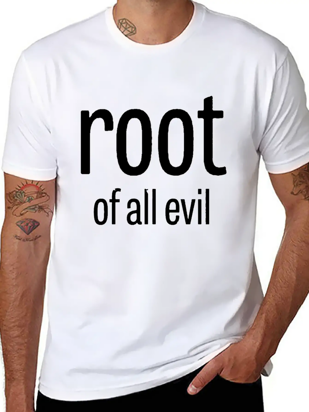 Root Of All Evil Stylish Everyday T-Shirt – Unisex Basic Cotton Tee