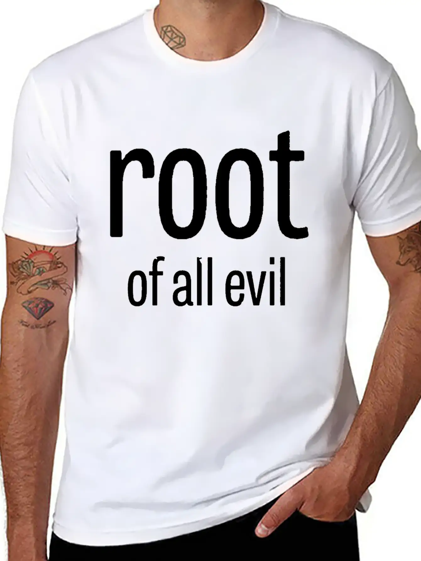 Root Of All Evil Stylish Everyday T-Shirt – Unisex Basic Cotton Tee