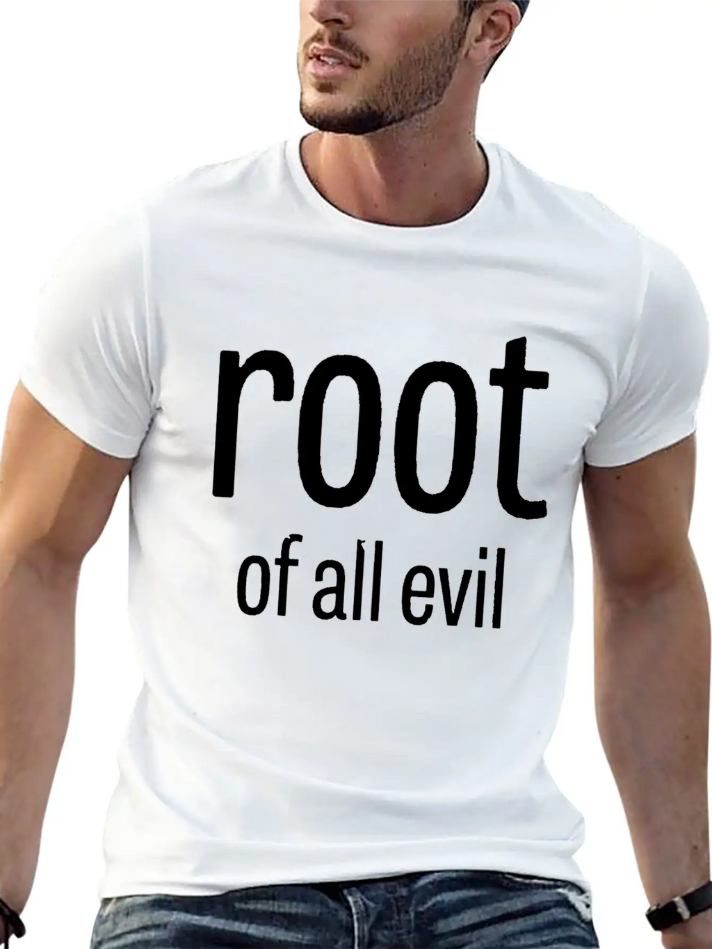 Root Of All Evil Stylish Everyday T-Shirt – Unisex Basic Cotton Tee