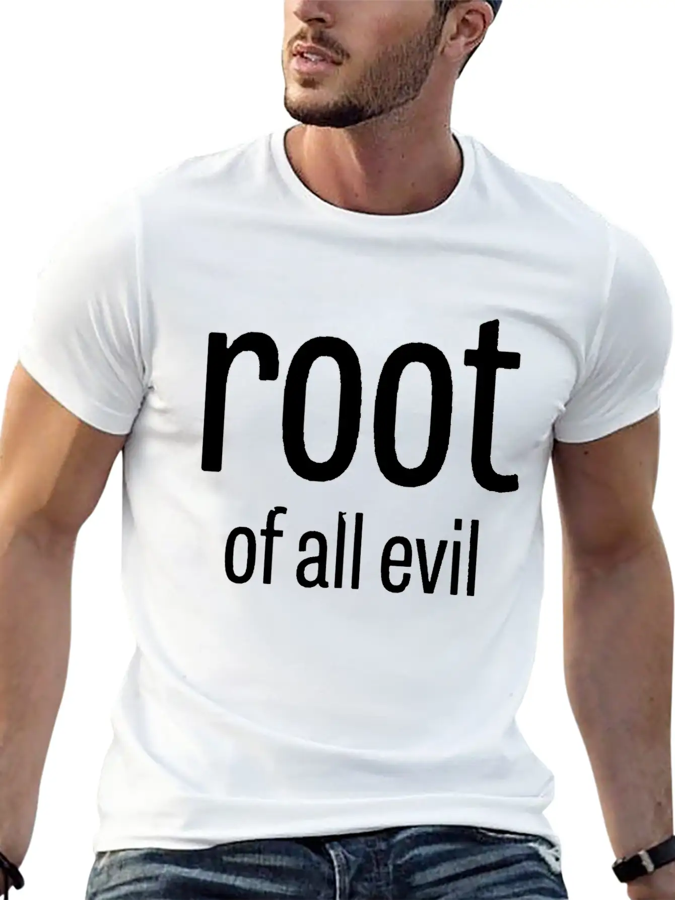 Root Of All Evil Stylish Everyday T-Shirt – Unisex Basic Cotton Tee