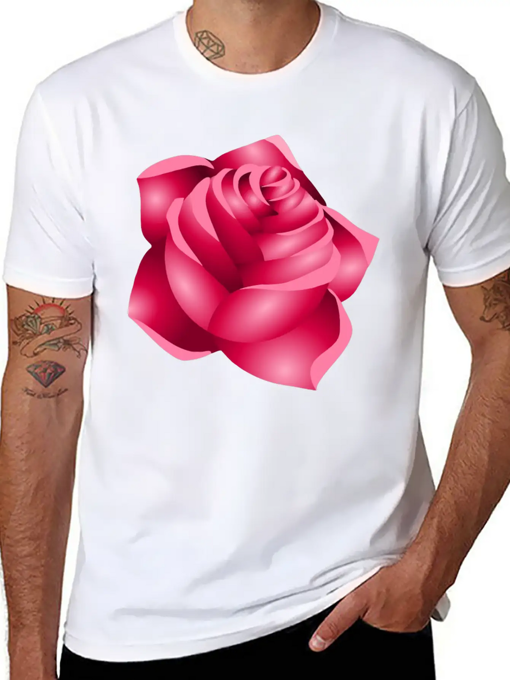 Rose 22 (red) Classic Cotton Tee – Unisex Comfort For Any Season
