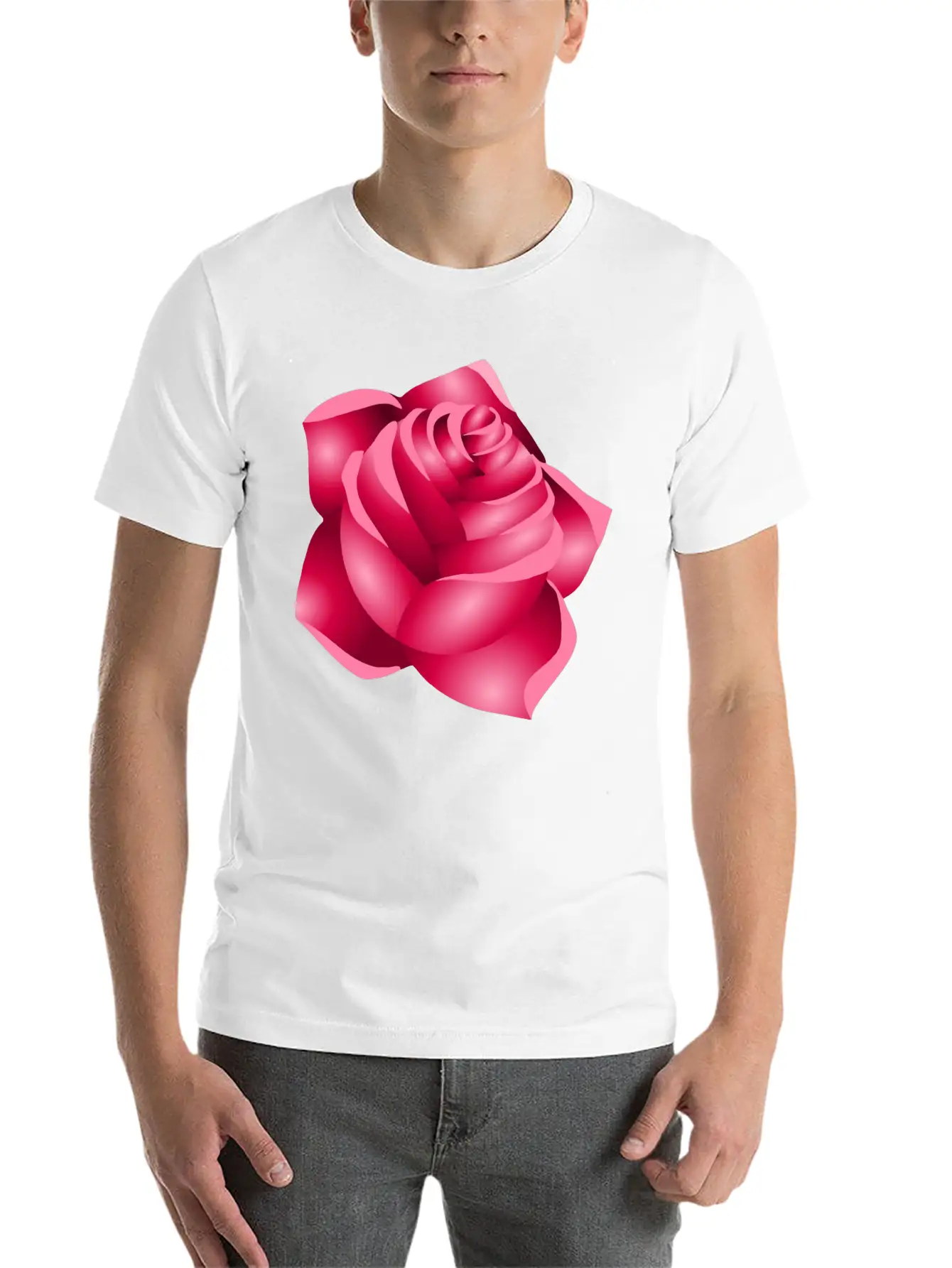 Rose 22 (red) Classic Cotton Tee – Unisex Comfort For Any Season
