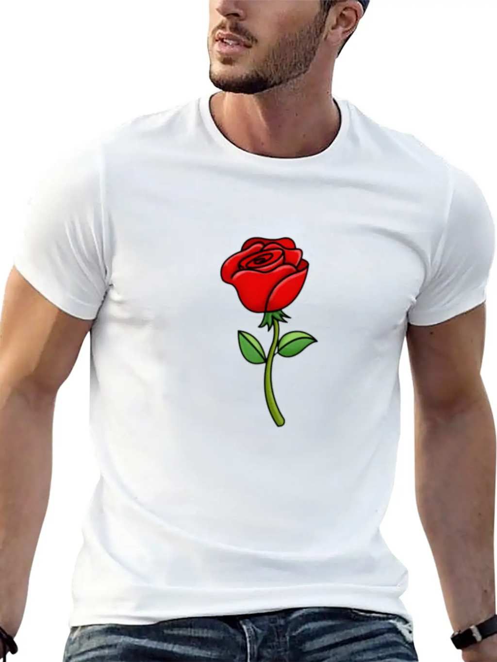 Rose Breathable Graphic T-Shirt – Perfect For Casual Days