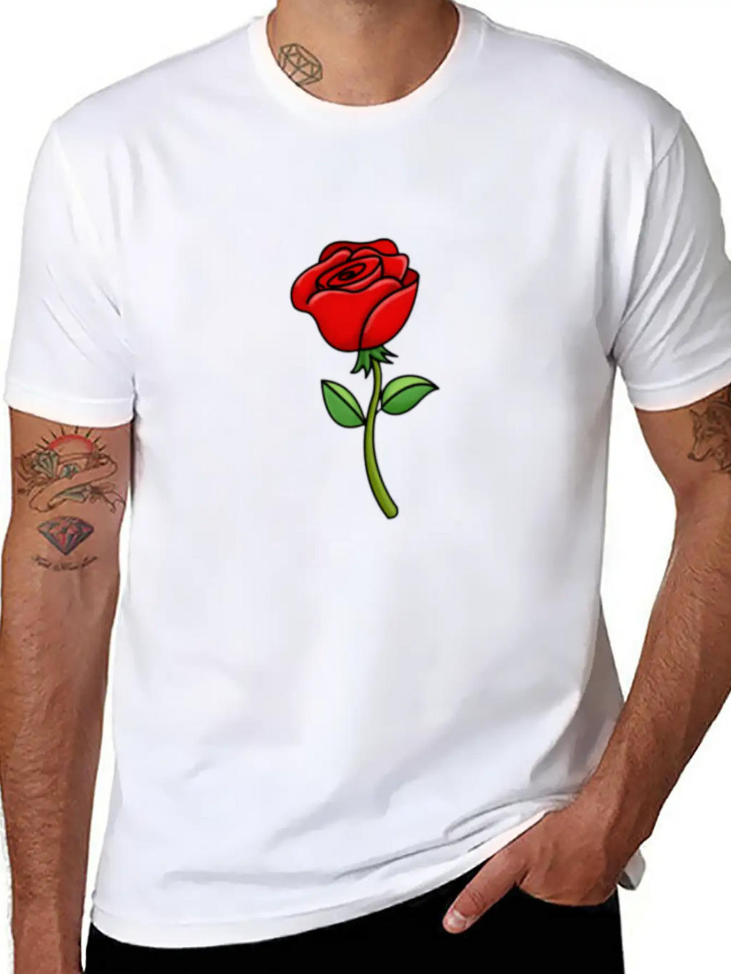 Rose Breathable Graphic T-Shirt – Perfect For Casual Days