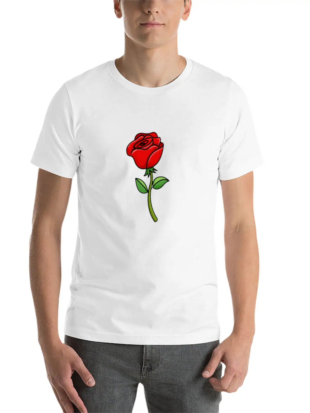 Rose Breathable Graphic T-Shirt – Perfect For Casual Days