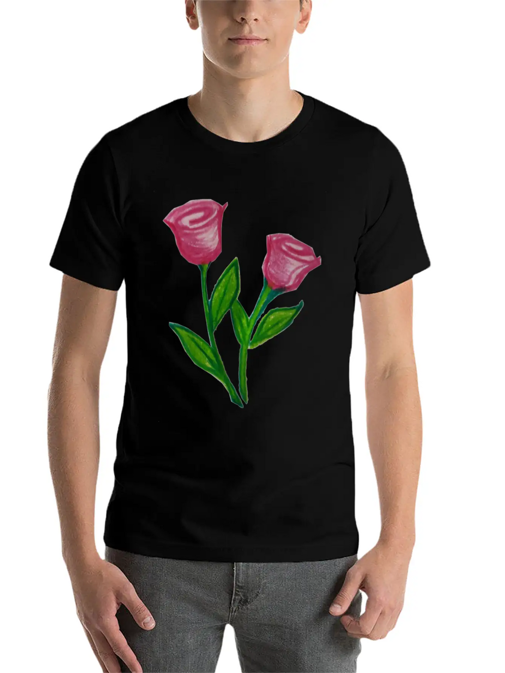 Rose Flowers Essential Cotton Tee For Daily Outfits – Unisex Style