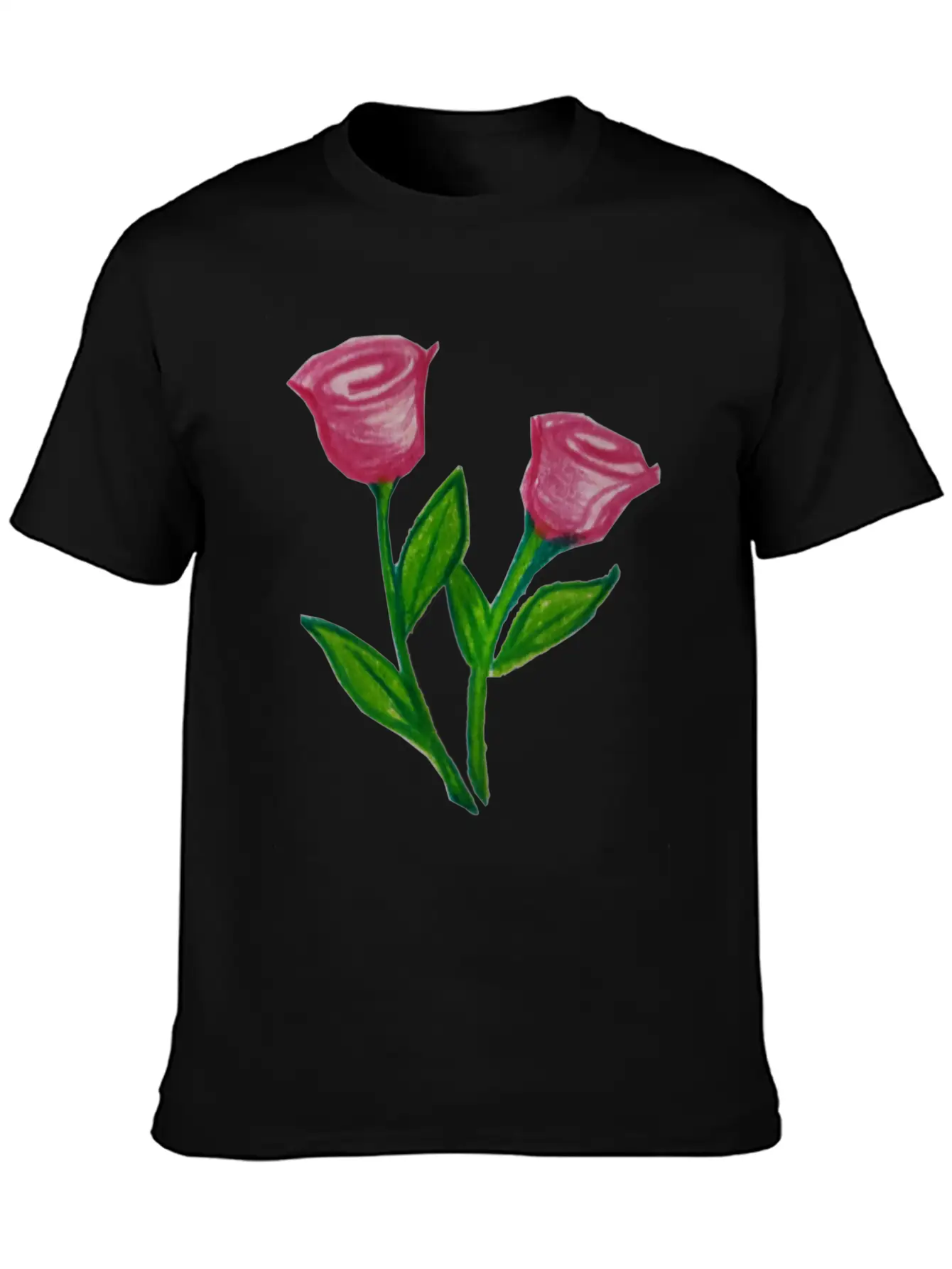 Rose Flowers Essential Cotton Tee For Daily Outfits – Unisex Style