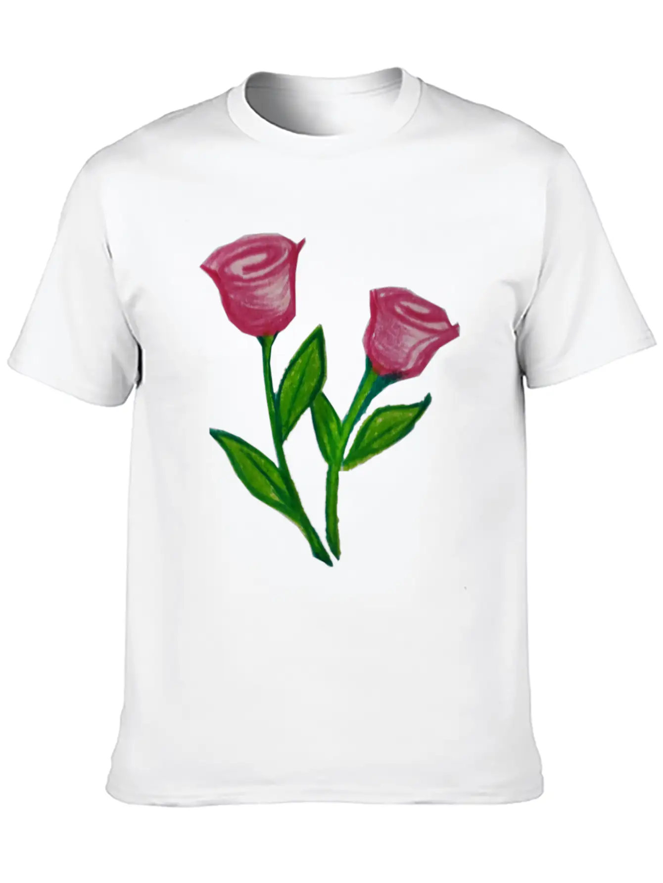 Rose Flowers Essential Cotton Tee For Daily Outfits – Unisex Style
