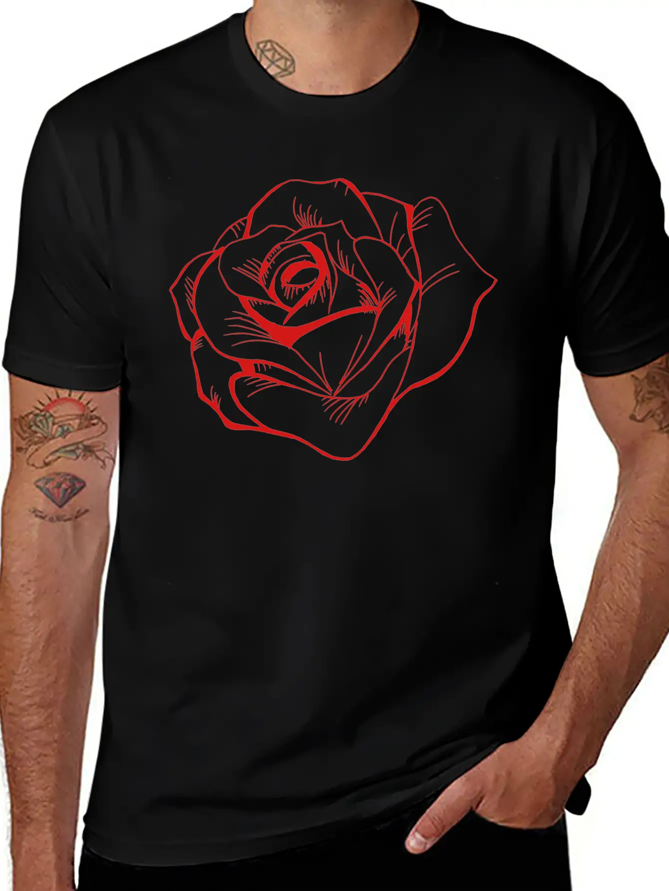 Rose Unisex Casual T-Shirt – Clean Design For Daily Comfort