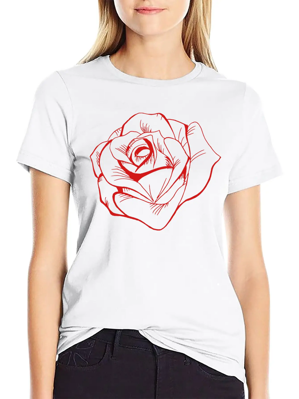 Rose Unisex Casual T-Shirt – Clean Design For Daily Comfort