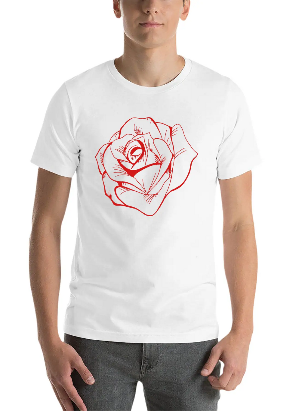 Rose Unisex Casual T-Shirt – Clean Design For Daily Comfort